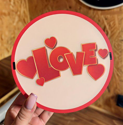 Круглий бокс "Love 2". ДВП. 15х15х7 см 7099-00 фото